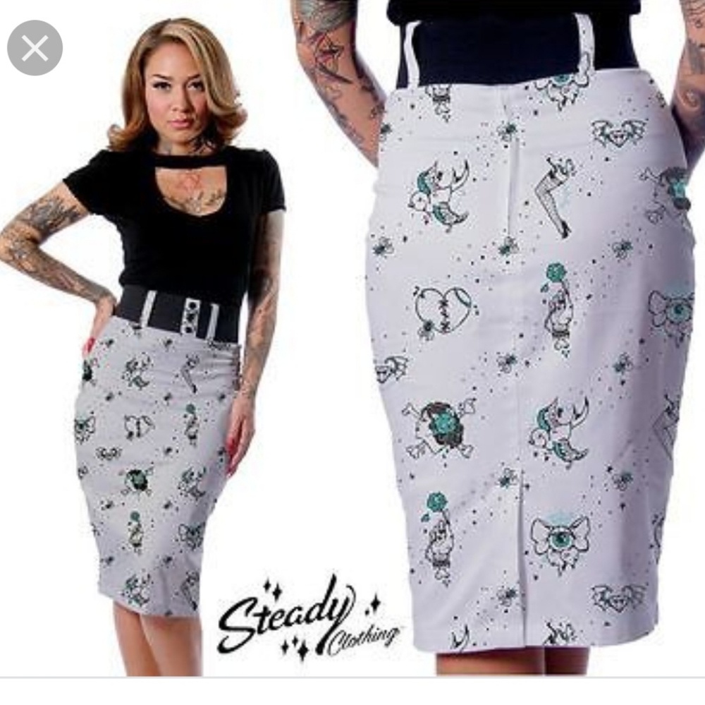 Rock Steady Flash of Doom Wiggle Skirt 1x